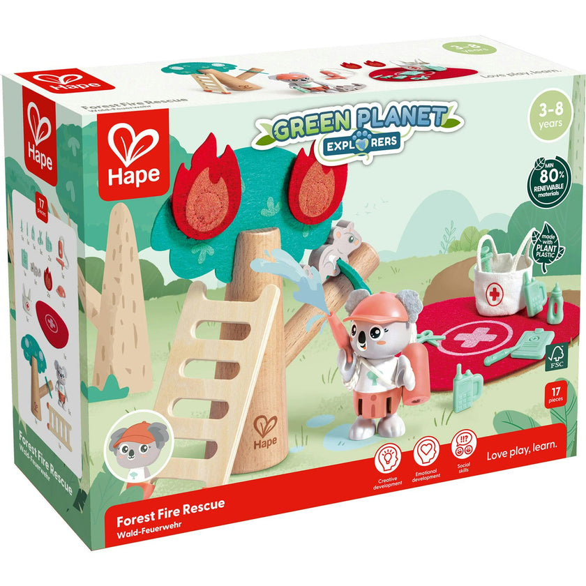 Hape: Forest Fire Rescue - 17pc Wooden Nature Toy