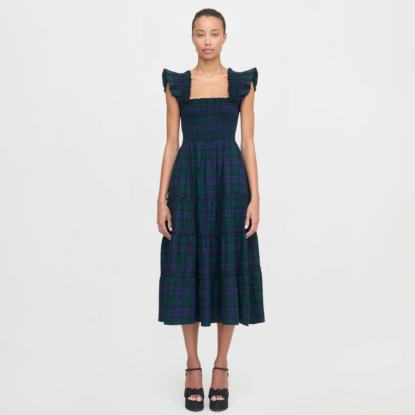 The Ellie Nap Dress - Blackwatch Tartan