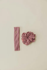 STRIPED OVERSIZED SCRUNCHIE + HEADBAND BUNDLE