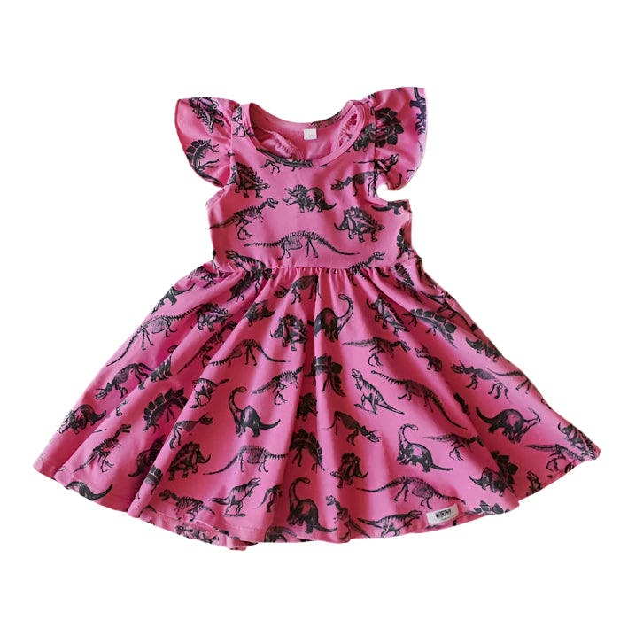 Ruffle Sleeve Racer Back Dress