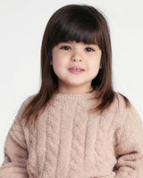 Boxy Cable Sweater • Fuzzy