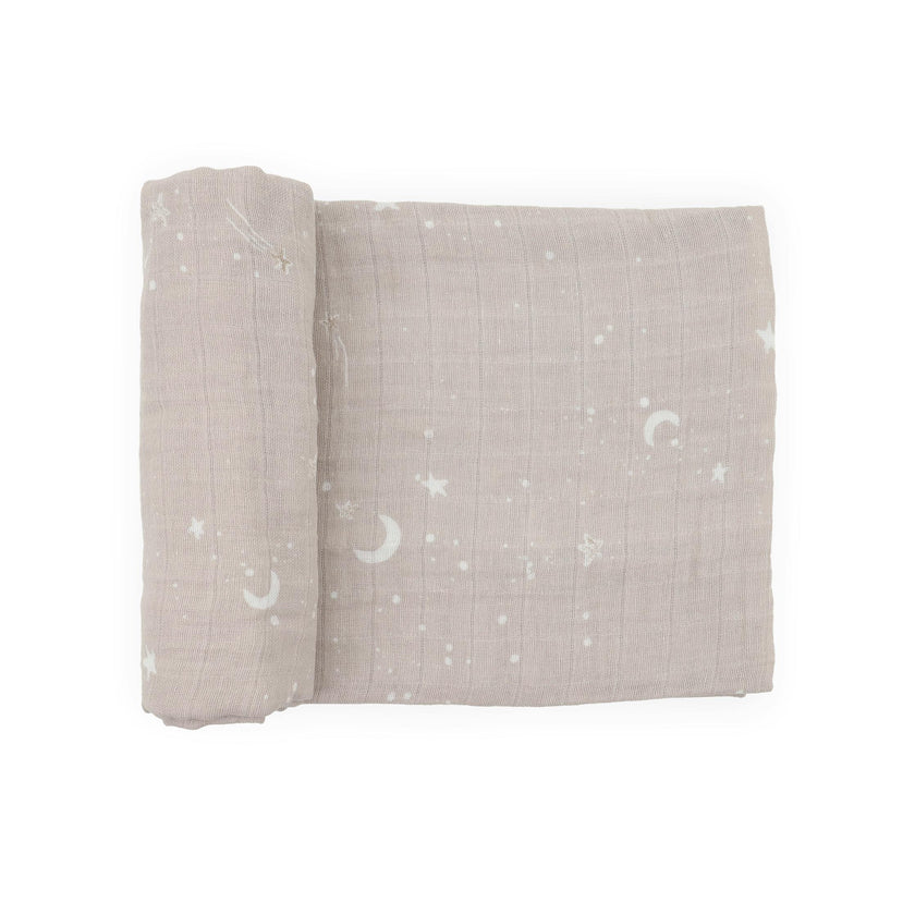 Organic Cotton Muslin Swaddle Blanket - Moon Dust