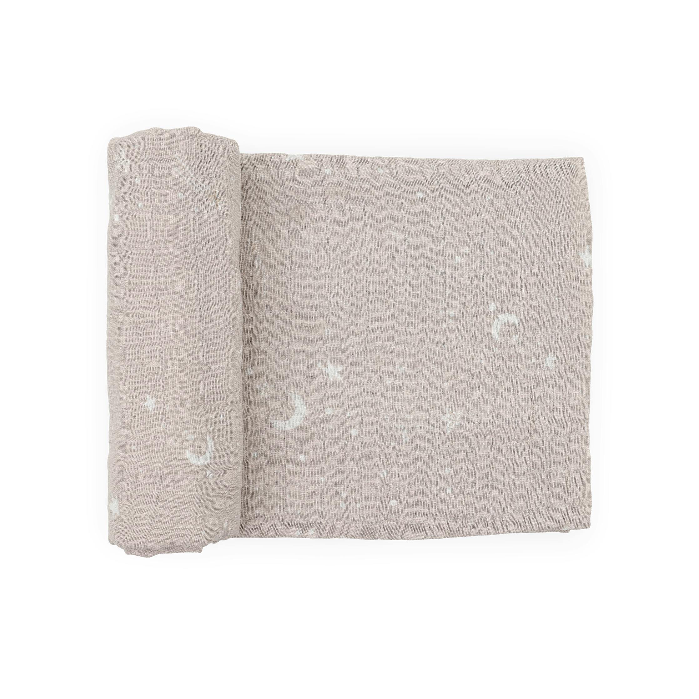 Organic Cotton Muslin Swaddle Blanket - Moon Dust