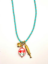 SUMMER CORD FISH CHARM NECKLACE