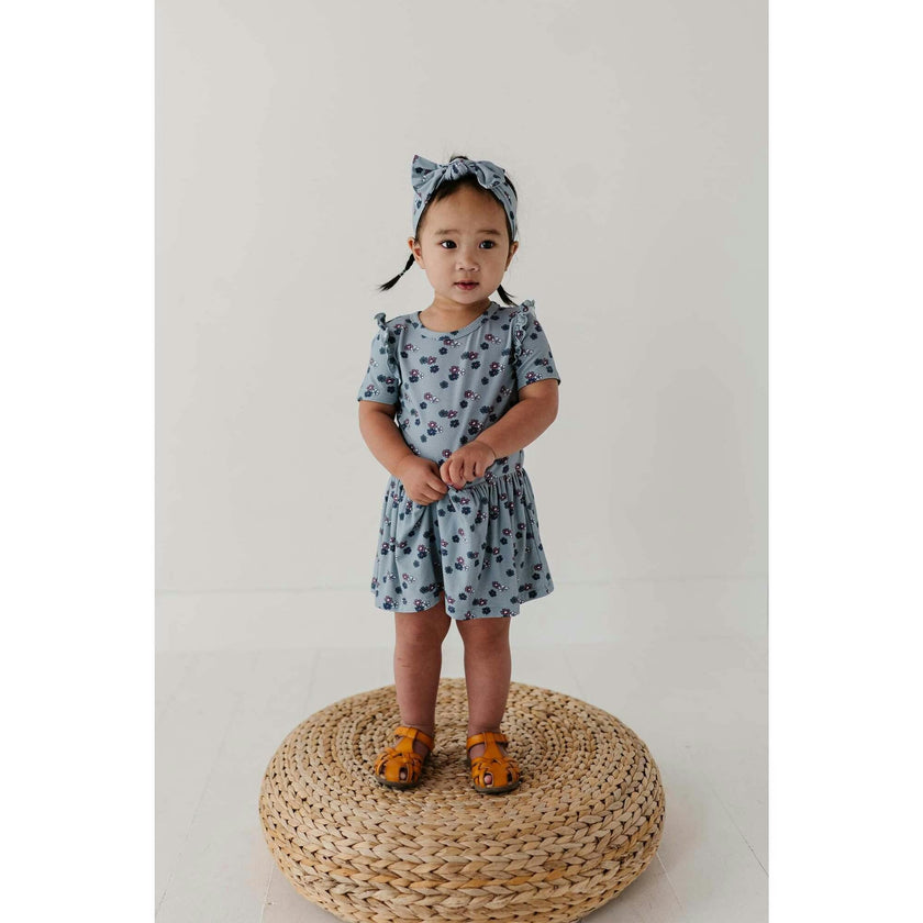 Baby Bodysuit Dress Set Patriotic Ribbon