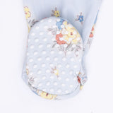 Country Stitch Floral - 2 Way Ruffle Back Zipper Footie