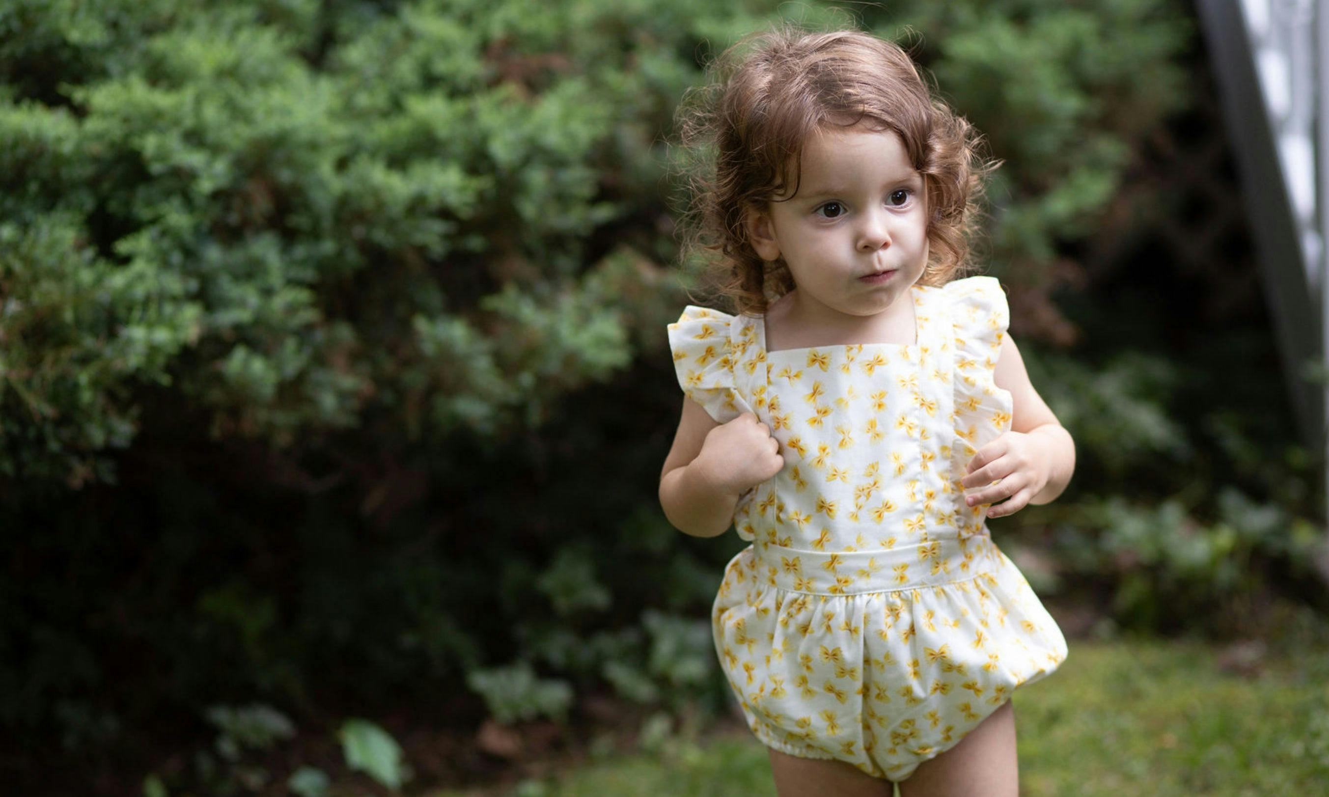 Bubble Romper in Bow Tie Pasta