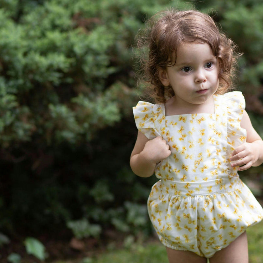 Bubble Romper in Bow Tie Pasta