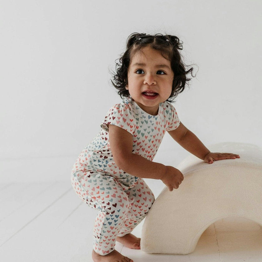 Baby Girl Short Sleeve Pant Romper