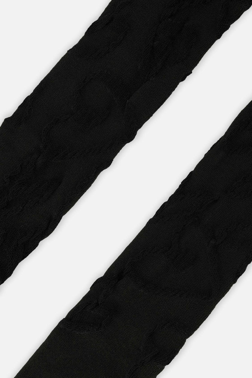 Knit Textured Tights Black