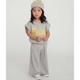 Baby Girls My Boxy Cotton Rolled Edge Wide Leg Pants