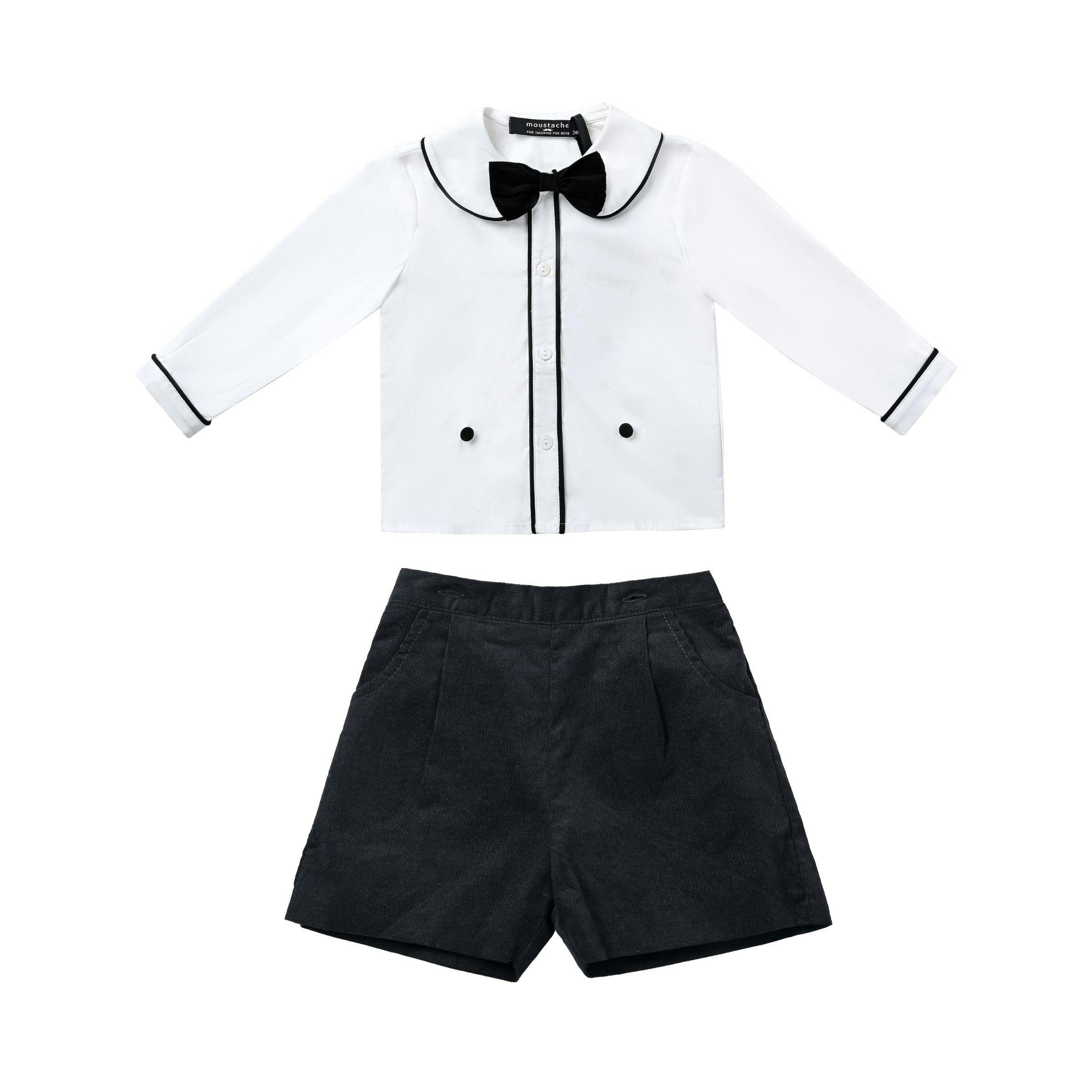 Black & White Shorts Set