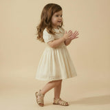 Organic Smocked Collar Dress - Butter Yellow