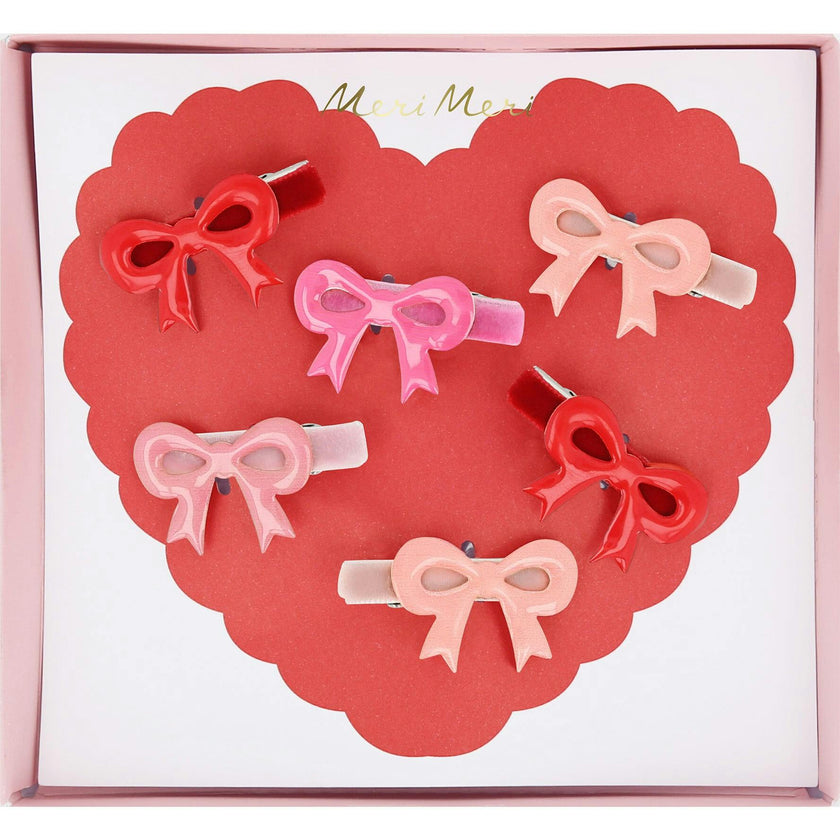 Valentine'S Bow Hair Clips