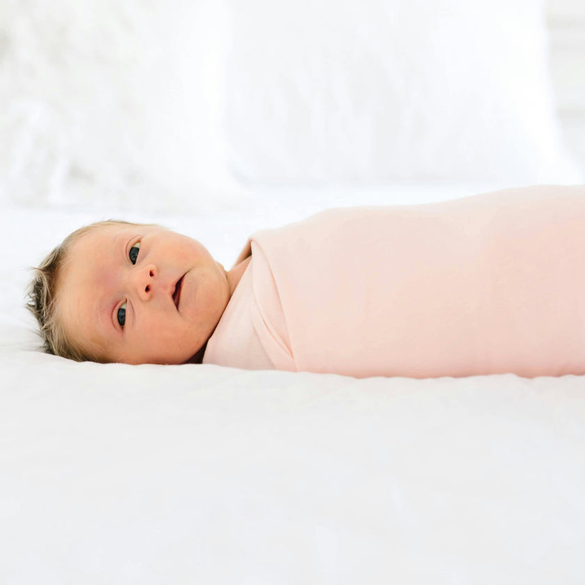 Knit Swaddle Blanket - Blush