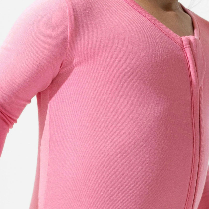 Bubblegum Pink Bamboo Convertible Footie