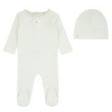 Teddy Patch Footie And Beanie, Boys