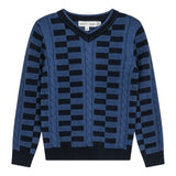 Knit Textured V-Neck Sweater