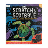 Scratch and Scribble Scratch Art Kit - Ocean Life - 8 Cards 1 Sticker Sheet