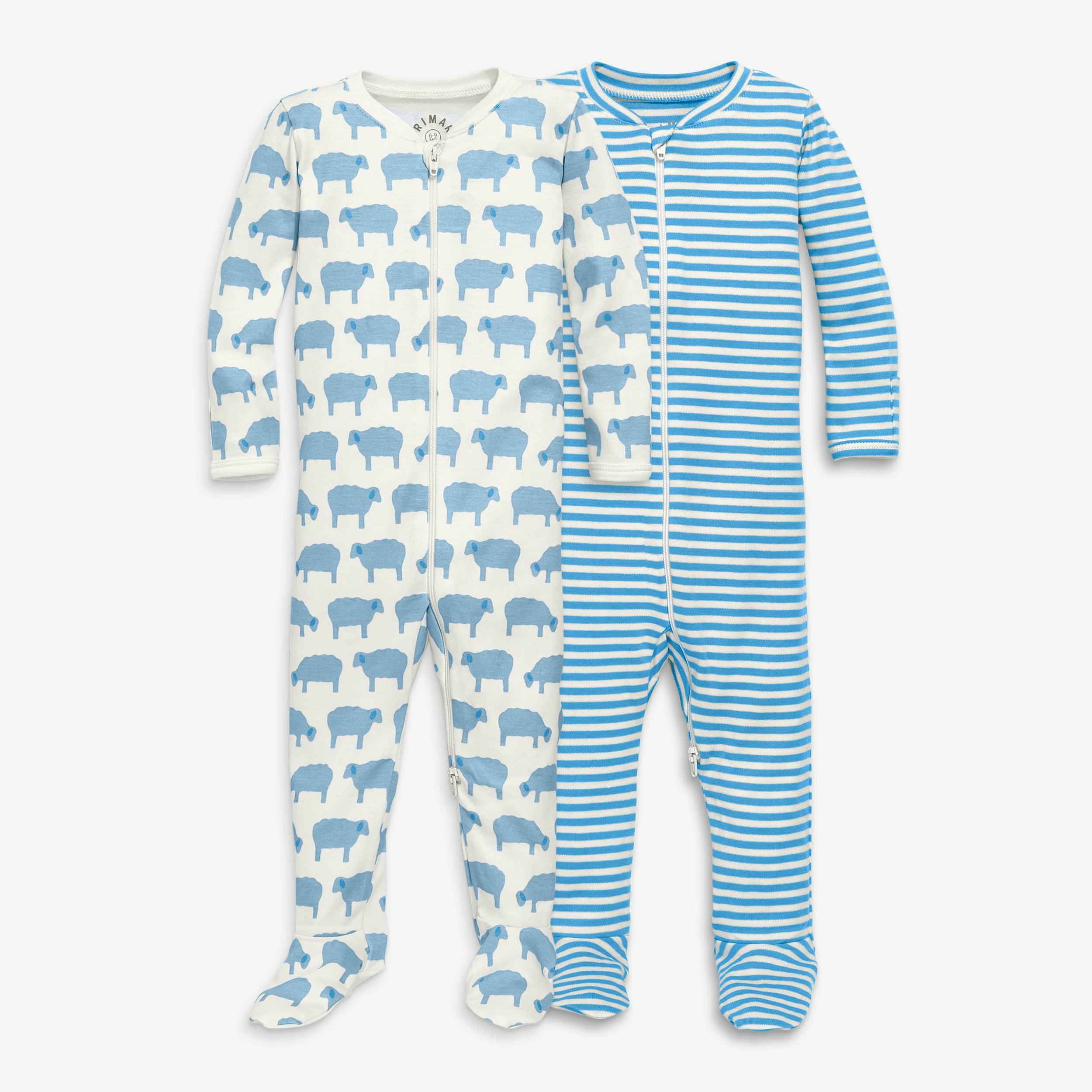 Baby organic zip footie 2-pack gift set