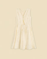 Organic Button Back Dress in Buttercup