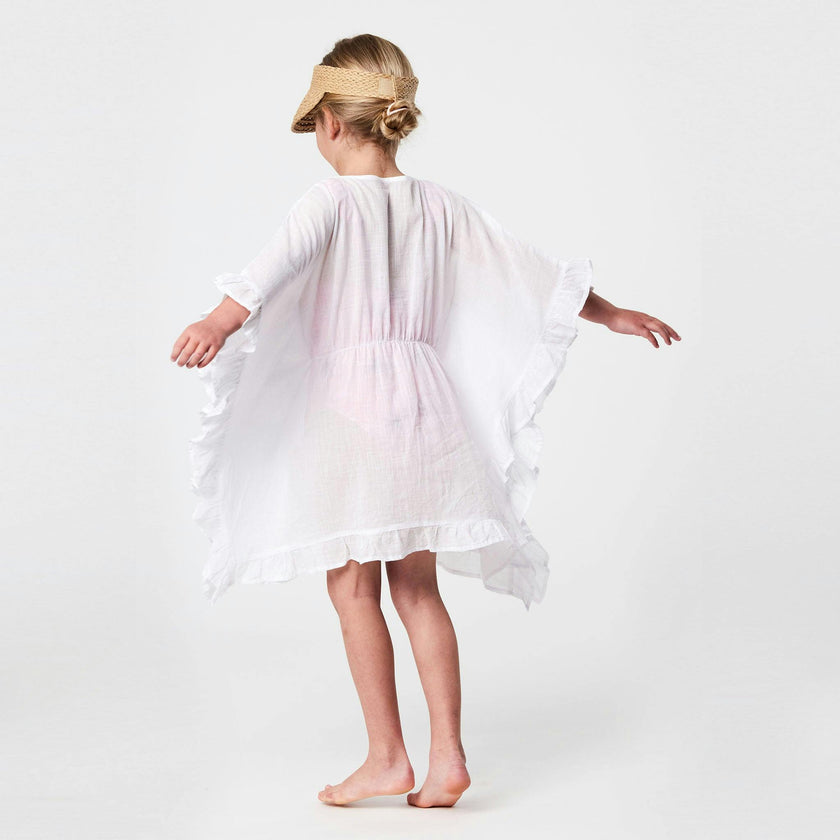 White Frilled Cover Up