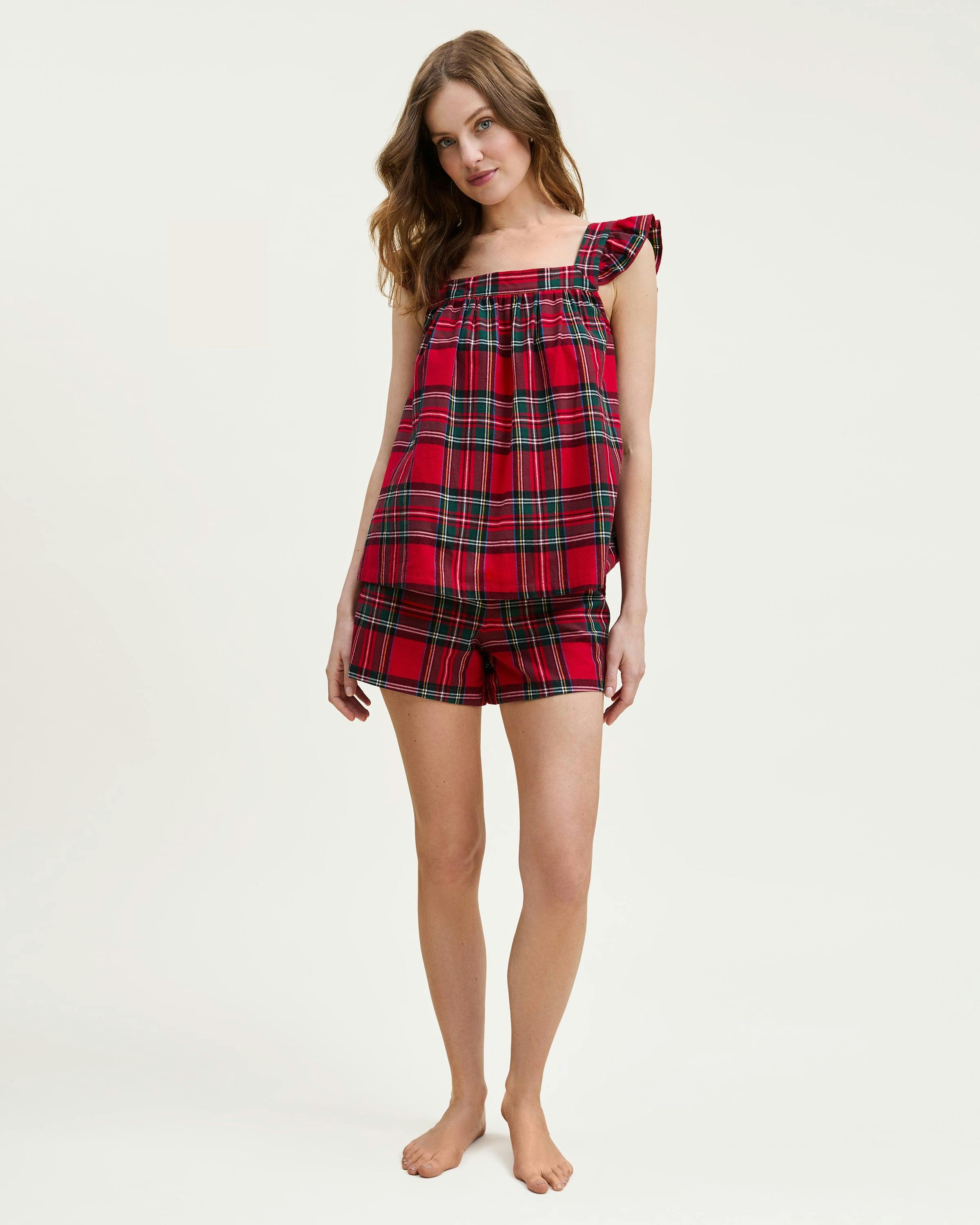 Women's Brushed Twill Clara Short Set in Imperial Tartan