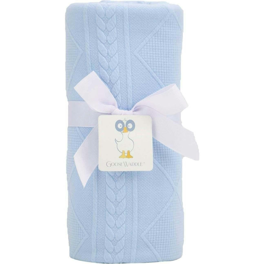 Blue Knit Blanket