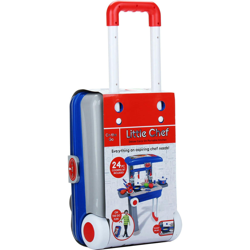On the Go Carry On Suitcase & Pretend Play Cooking Set