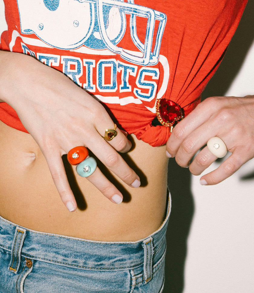 RETRO HEART RING