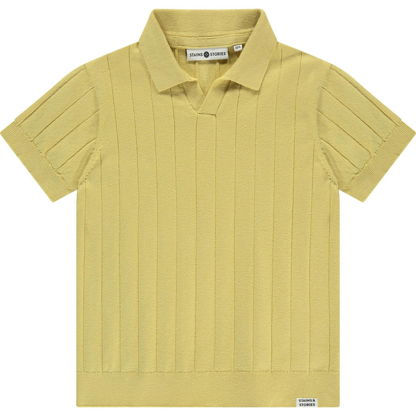 Ribbed Short Sleeve Polo