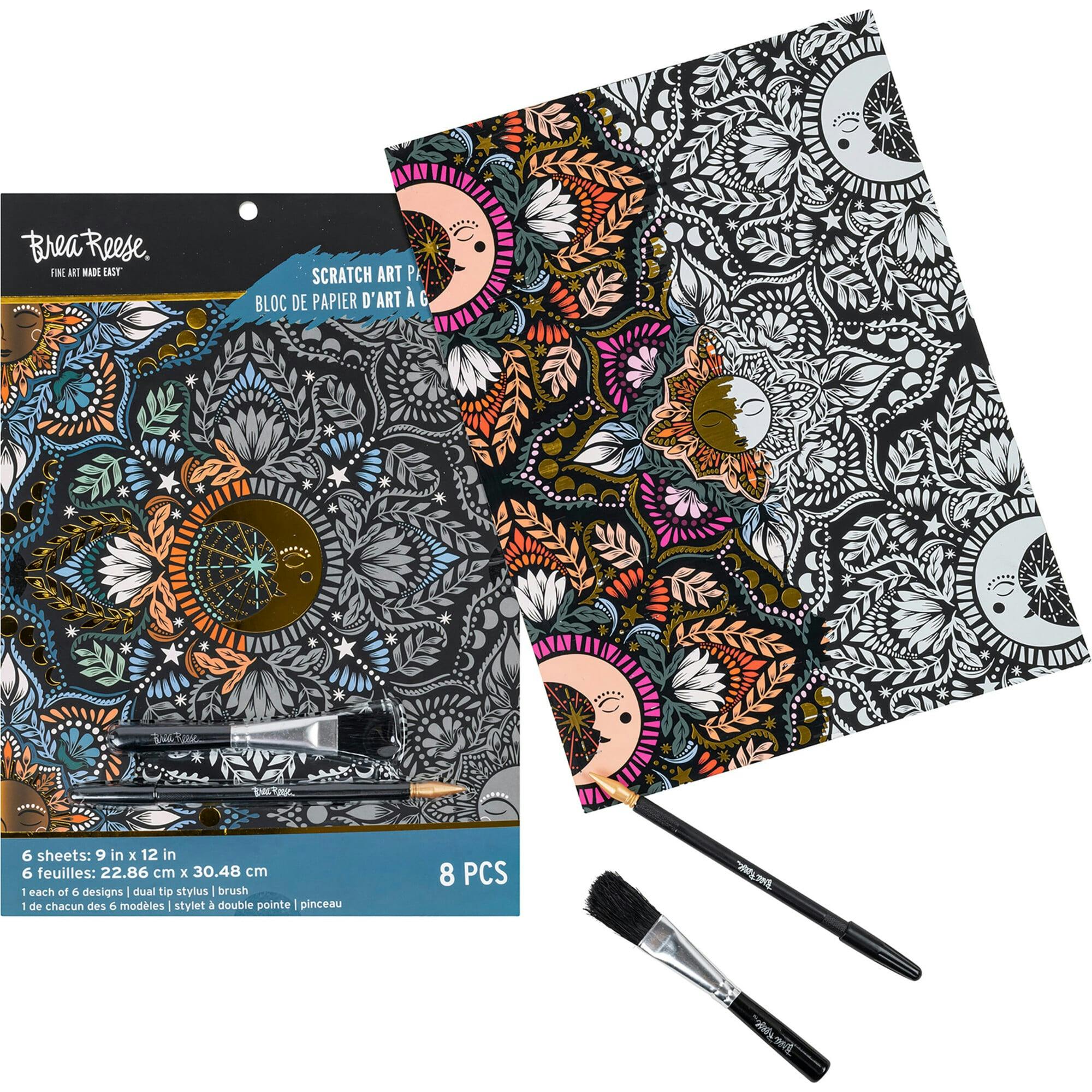 Scratch Art: Paper Pad - Moon & Sun