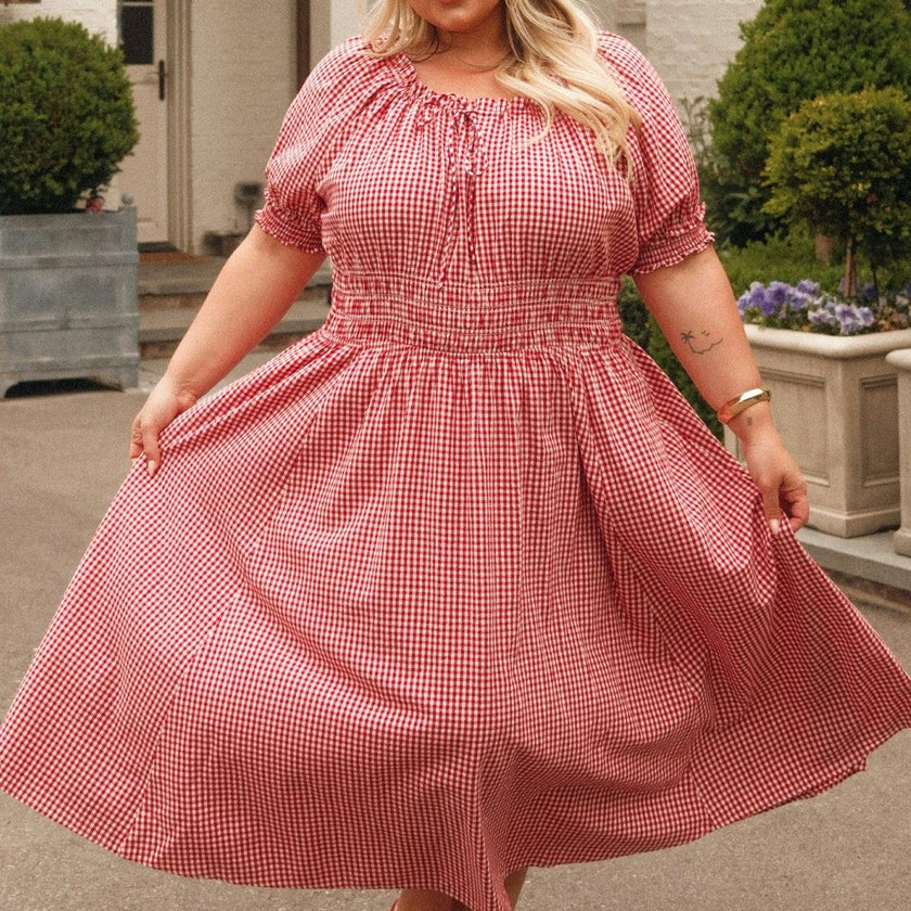 Jessie Dress in Red Gingham