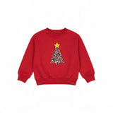 Liberty of London children's Christmas tree design red jumper