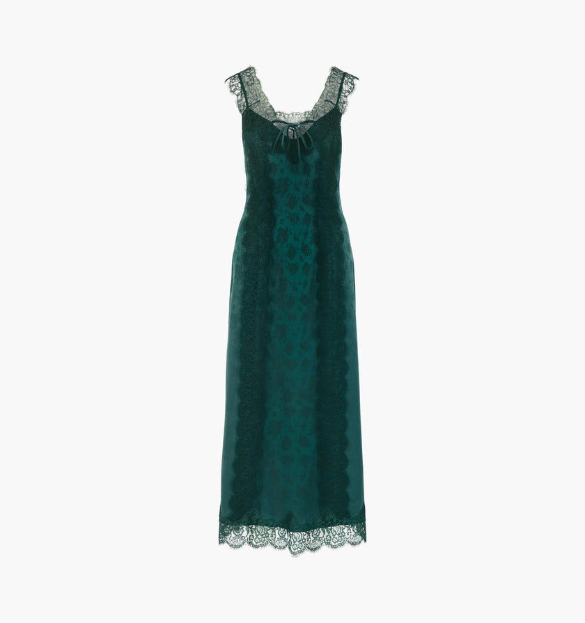 The Winsome Dress - Jadeite Floral Jacquard