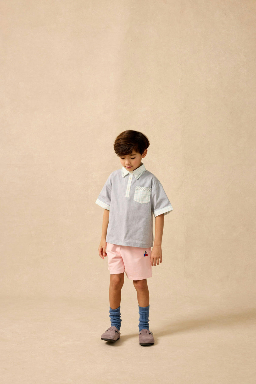 Embroidered Plaid Polo