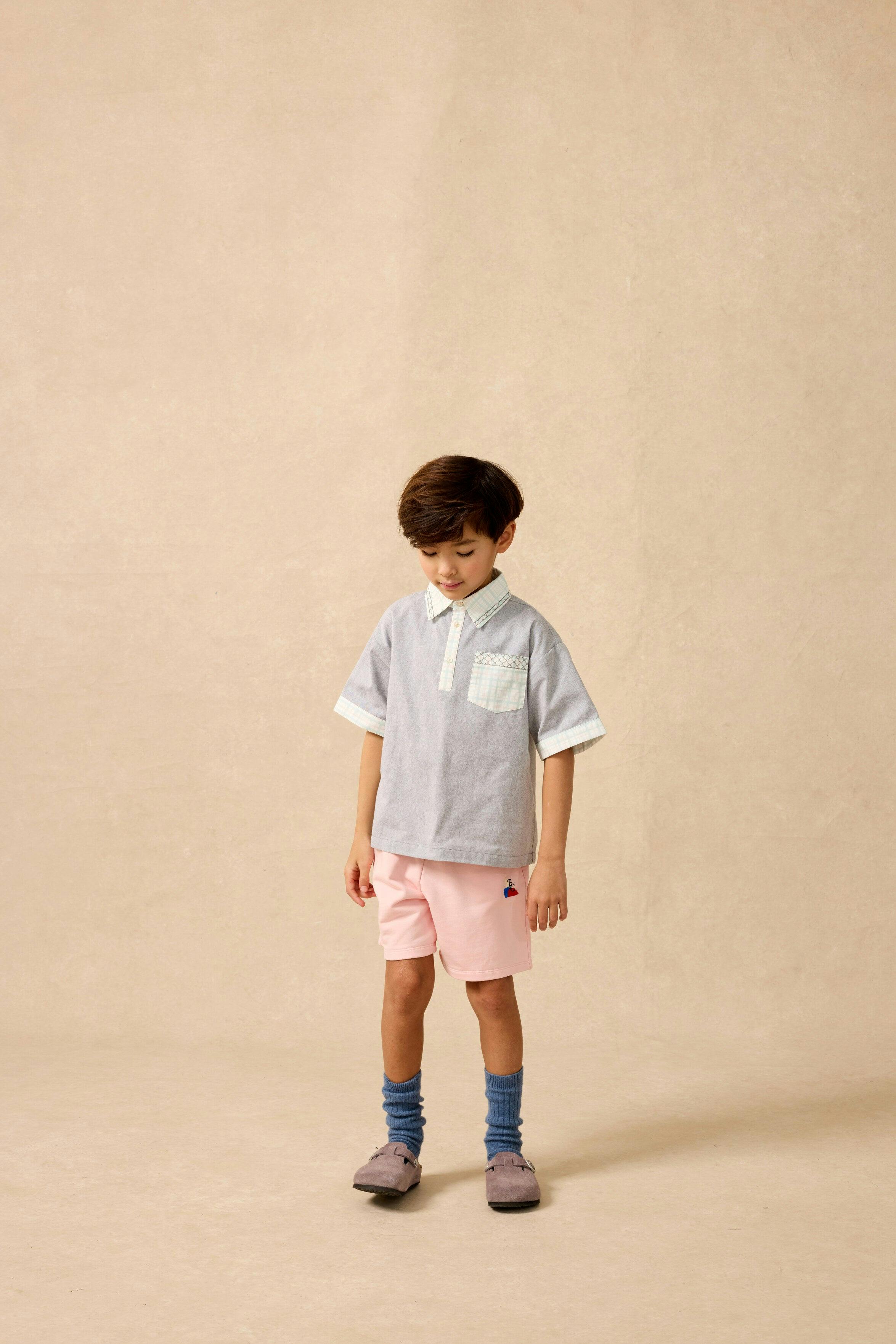Embroidered Plaid Polo