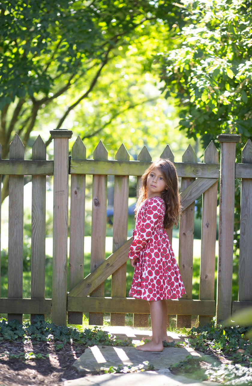 Ruched Dress in Tomato