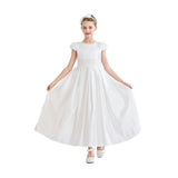 White Dalmira Puff Sleeve Formal Dress