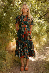 Cordelia Dress in Moody Floral