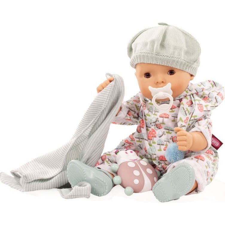 Maxy Aquini Lucky Mushroom - 16.5" Bath Baby Doll with Sleeping Brown Eyes
