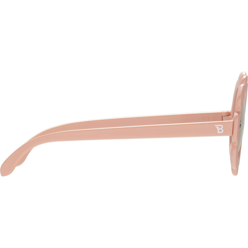 Polarized Flower: Rose Gold Mirrored Lens