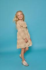 Western Dress - Geneva Gingham Khaki