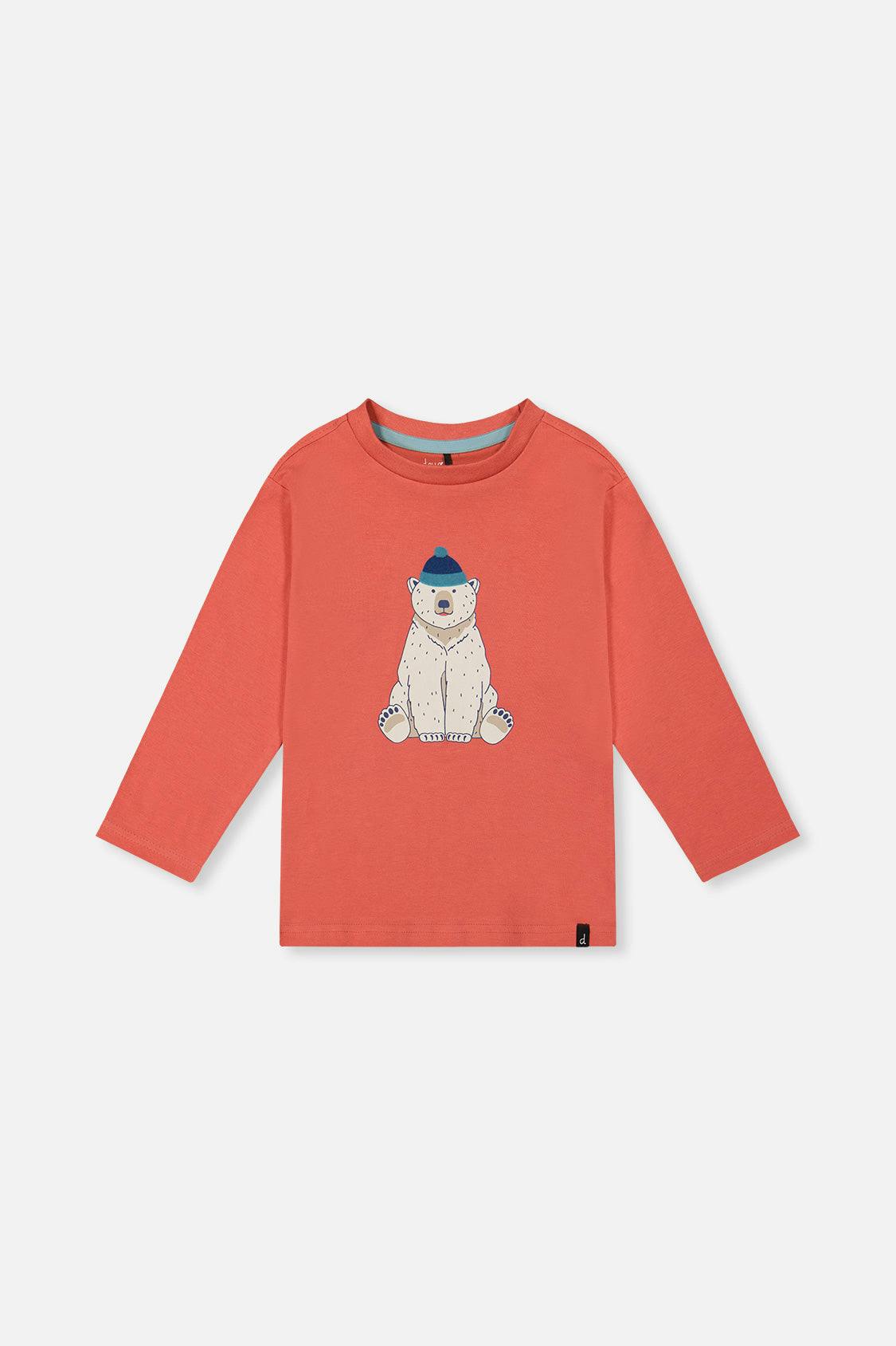 Long Sleeve Organic Cotton T-Shirt Rose Orange