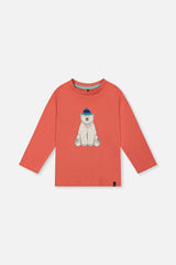 Long Sleeve Organic Cotton T-Shirt Rose Orange