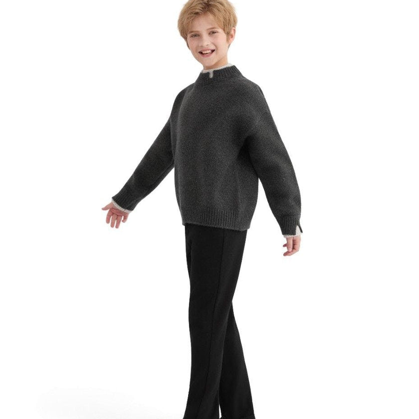 Dark Gray Classic Knit Sweater