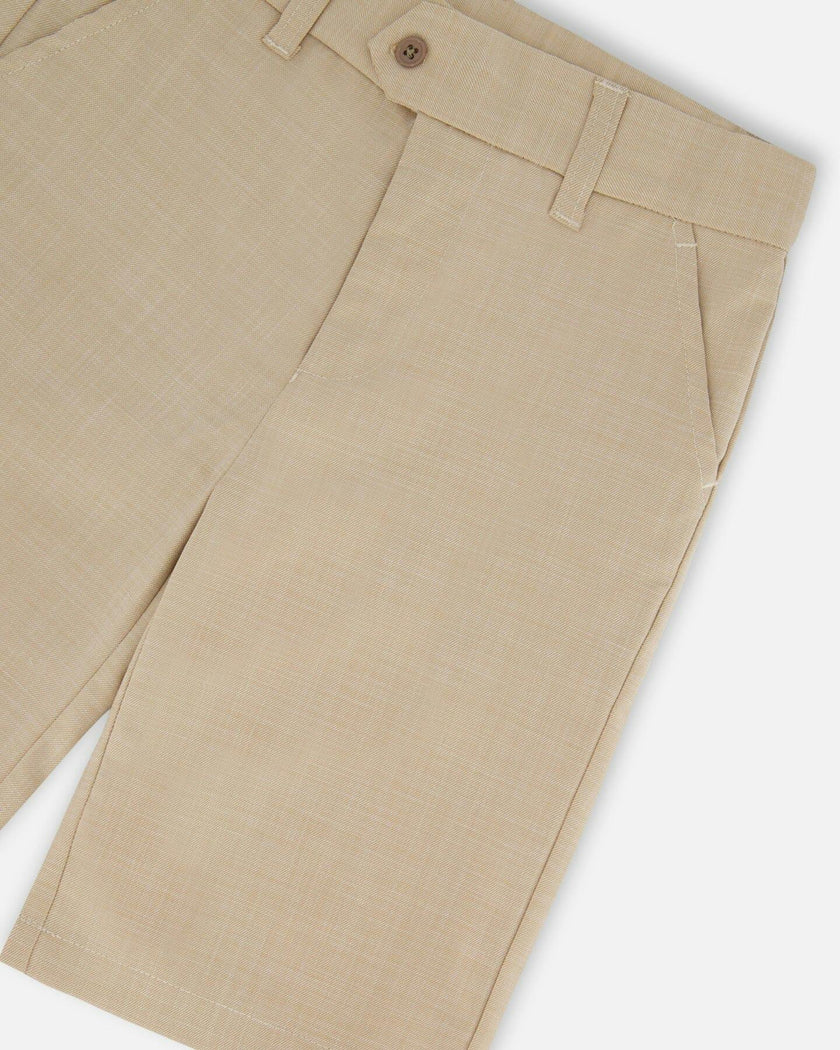 Slant Pocket Bermuda Shorts Light Taupe