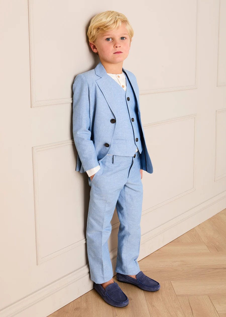 Plain Trousers in Sky Blue (4- 10yrs)