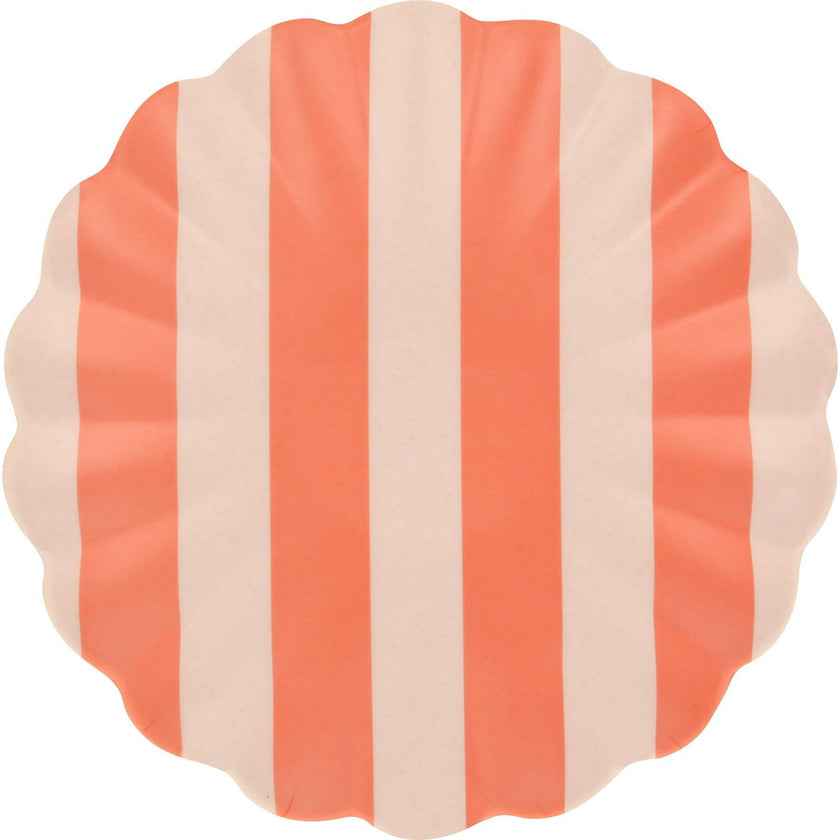 Stripy Reusable Bamboo Small Plates