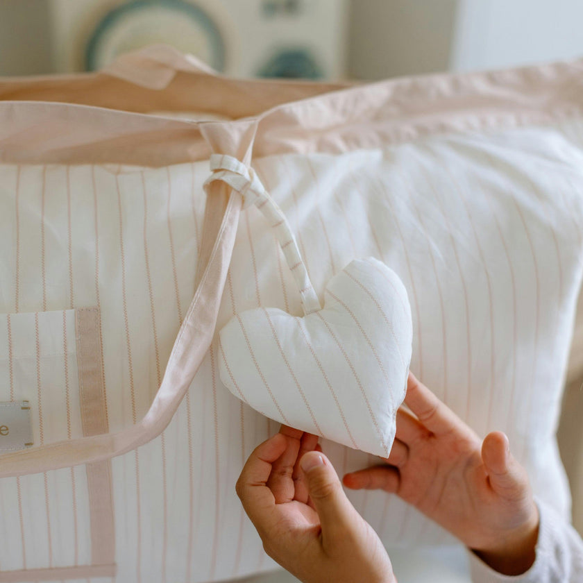 [NEW] XL Organic Nap Mat- Pink Stripe